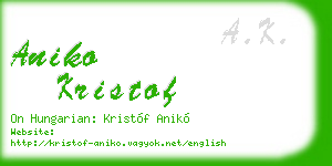 aniko kristof business card